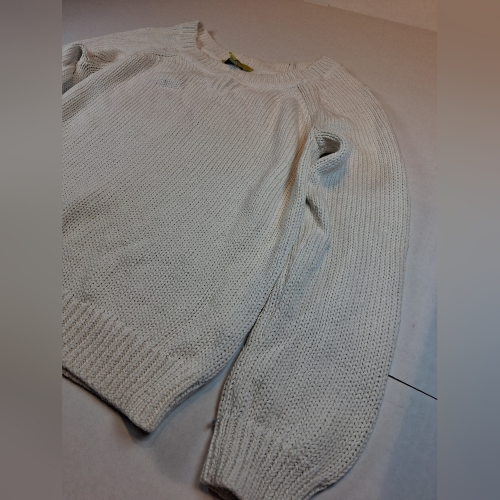 Banana Republic Milly Collection Open Knit Sweater XS White Cotton Classic - Picture 2 of 10